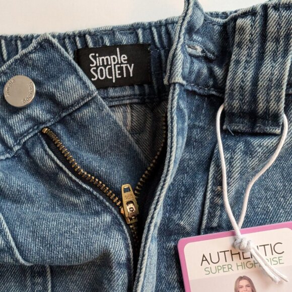 Simple Society Women's Cargo Shorts Authentic Super High Rise 5/27 - Picture 3 of 5